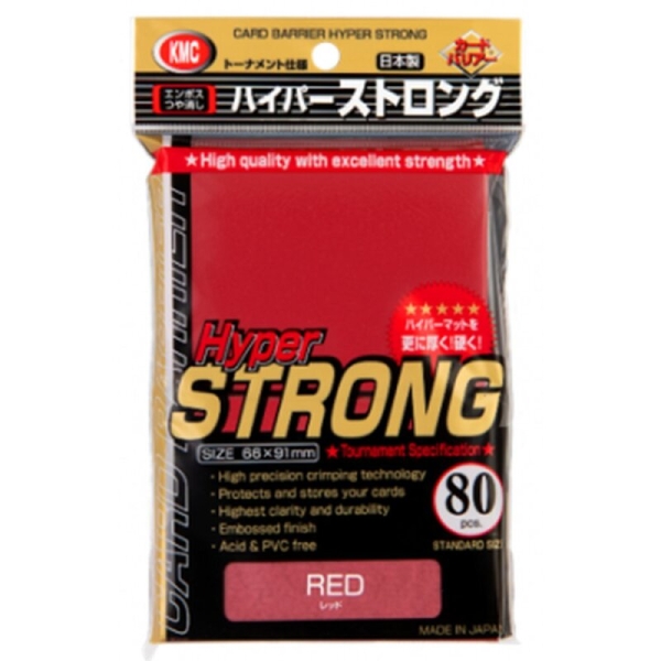 KMC-Standard-Sleeves-hyper-strong-red-Kartenhuellen-66x91mm